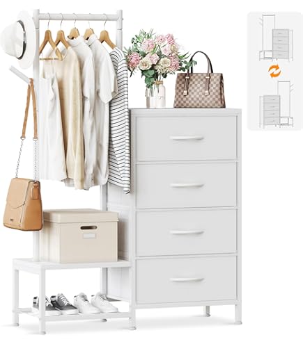 Amazon｜ハンガーラック 竹製木製ハンガー キャスター付き 2列 滑り